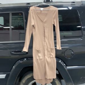 Long beige sweater size large